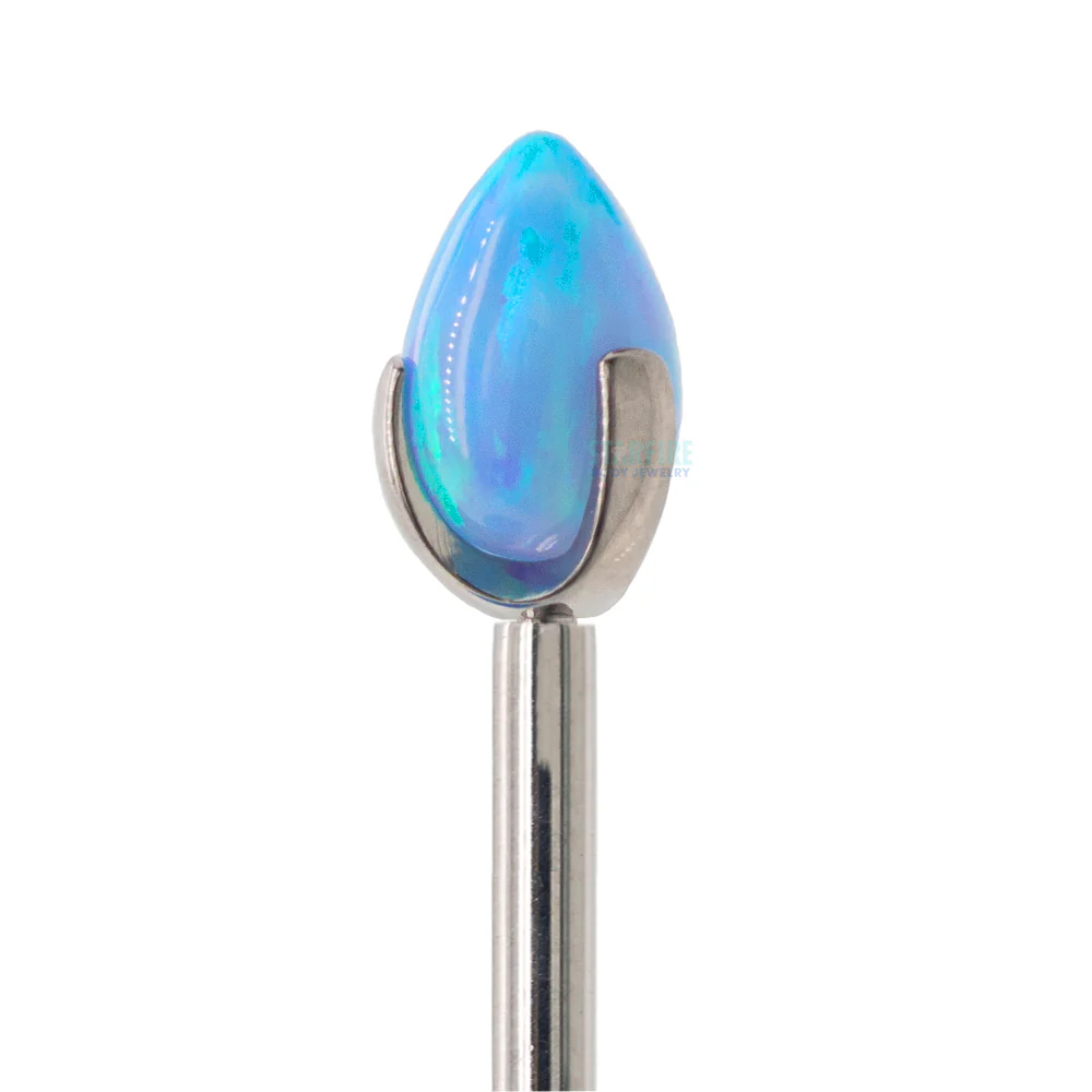 "Dragon Egg" with Opal in Prong's on Flatback - Image 7