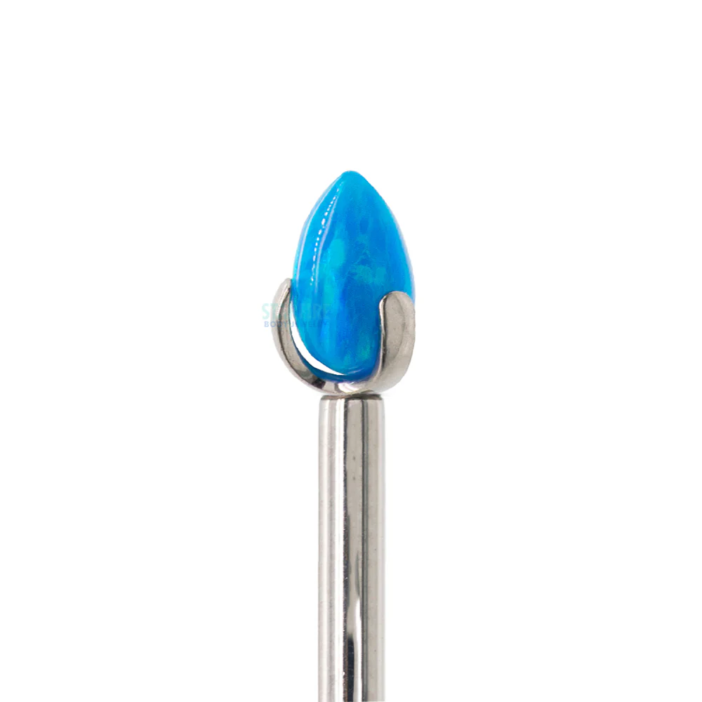 "Dragon Egg" with Opal in Prong's on Flatback - Image 9