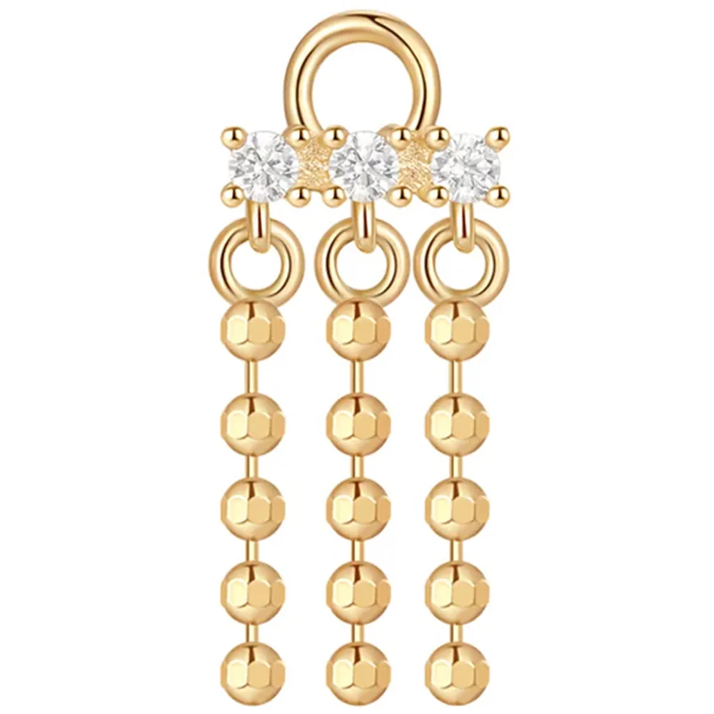 "Alias" Charm in Gold with White CZ's - Image 3