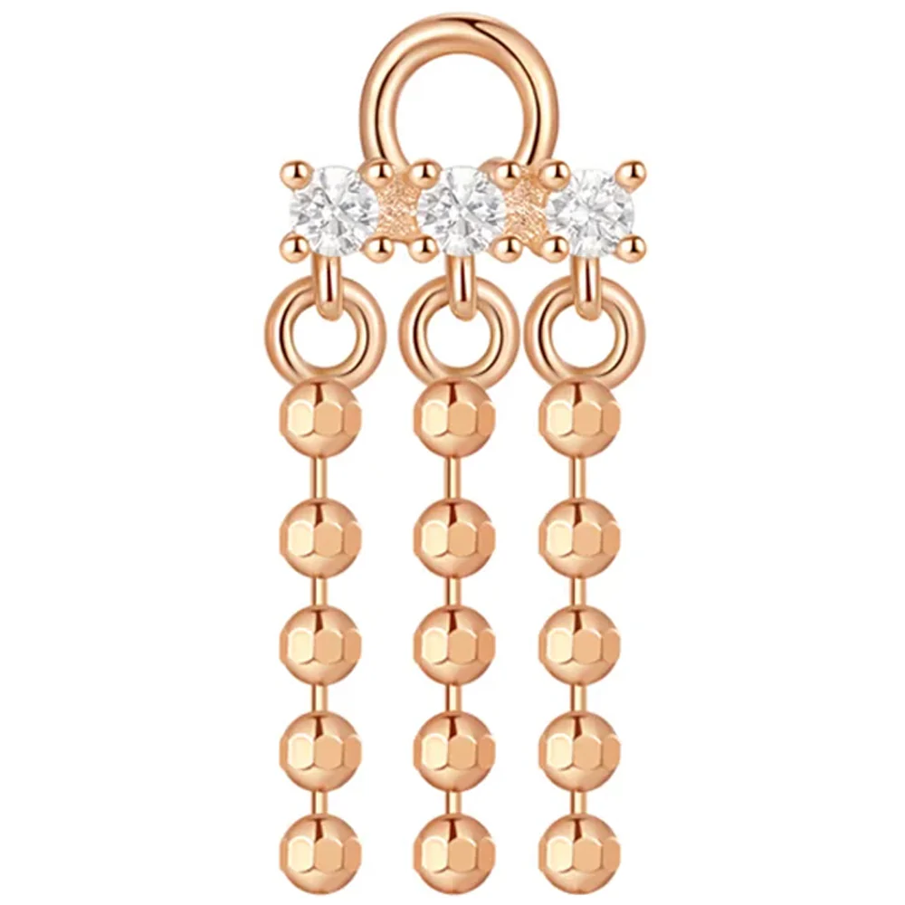 "Alias" Charm in Gold with White CZ's - Image 5