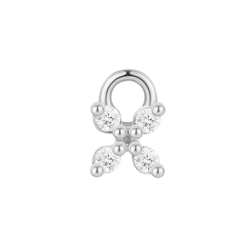 "Crux" Charm in Gold with White CZ's - Image 4