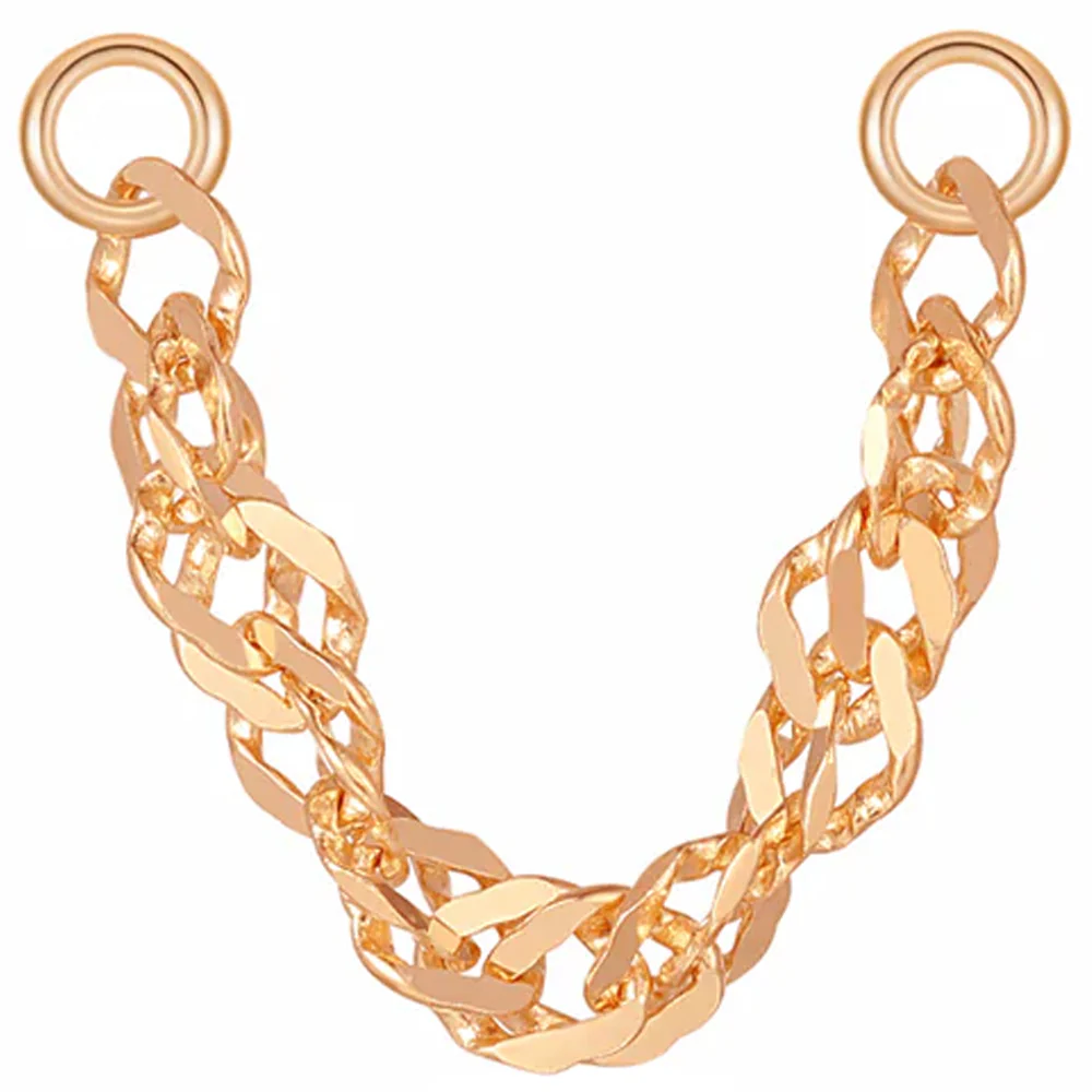 Diamond Cut Singapore Chain Attachment in Gold - Image 6