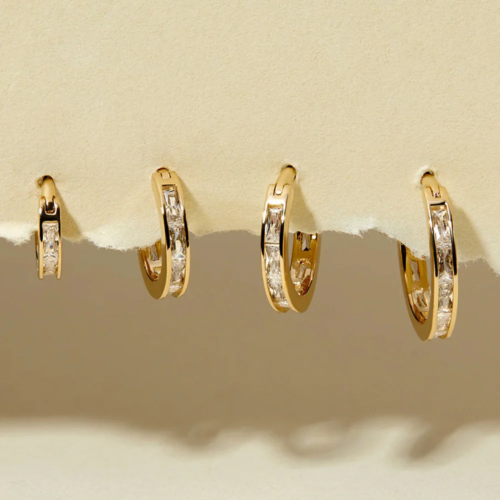 "Eternal" Hinge Ring / Clicker in Gold with White CZ's - Image 2