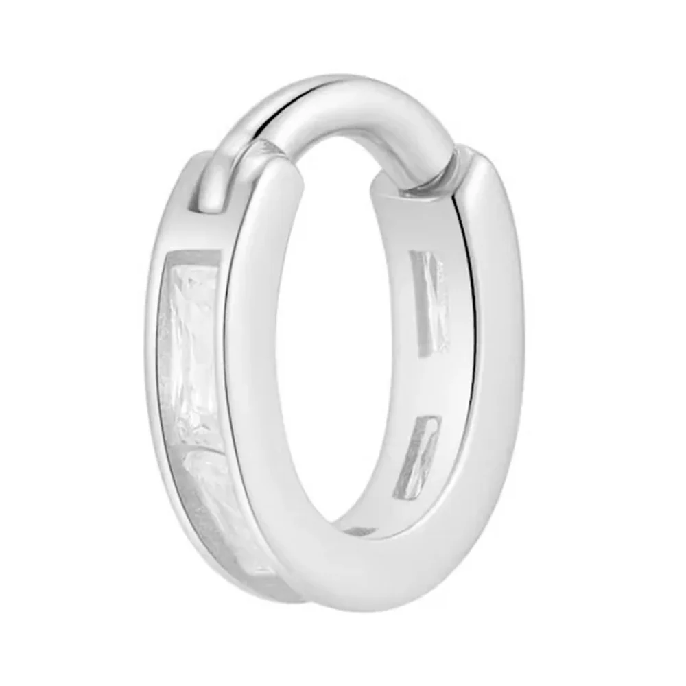 "Eternal" Hinge Ring / Clicker in Gold with White CZ's - Image 5