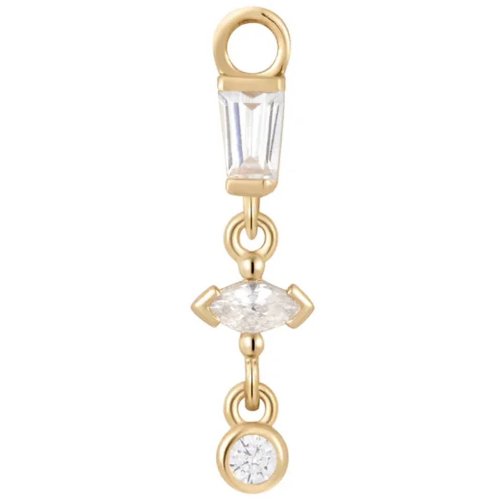 "In Your Dreams" Charm in Gold with White CZ's - Image 3