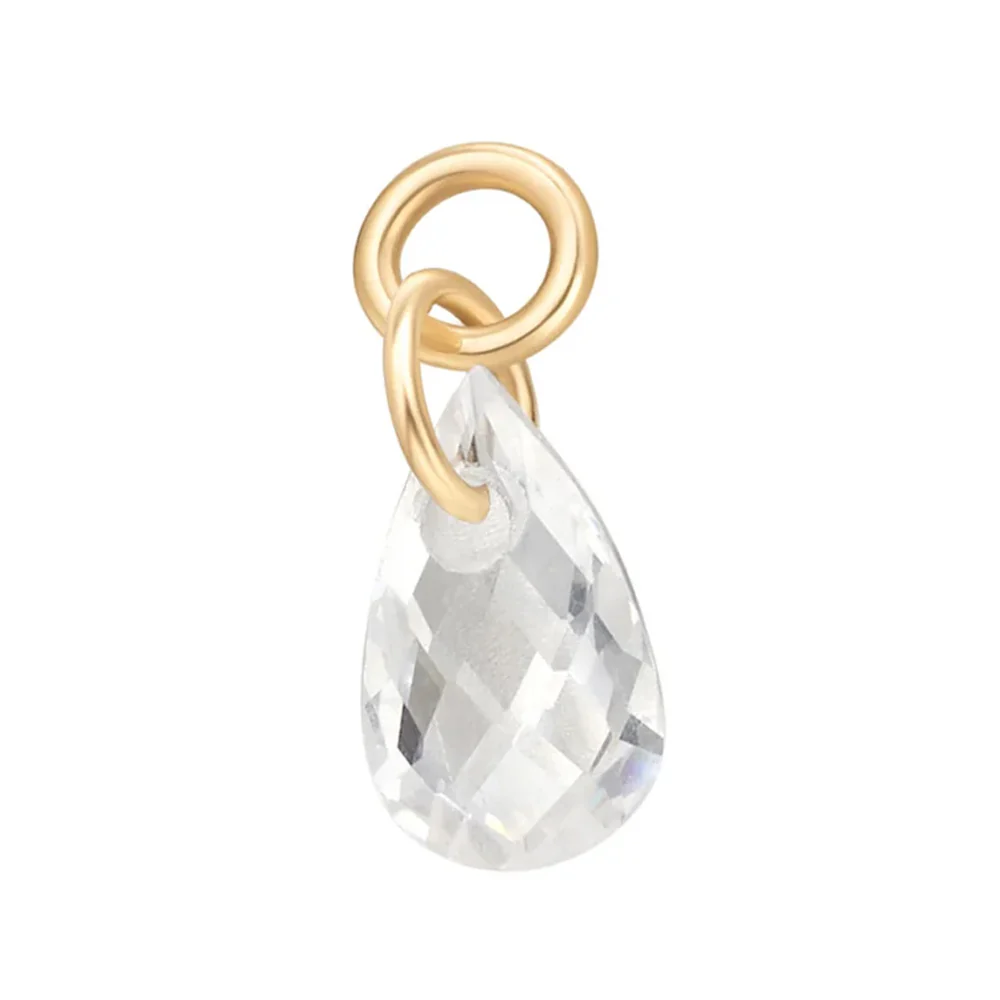 "Linger" Charm in Gold with White CZ - Image 3