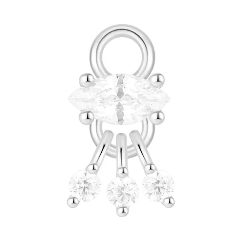 "Lust" Charm in Gold with White CZ's - Image 4