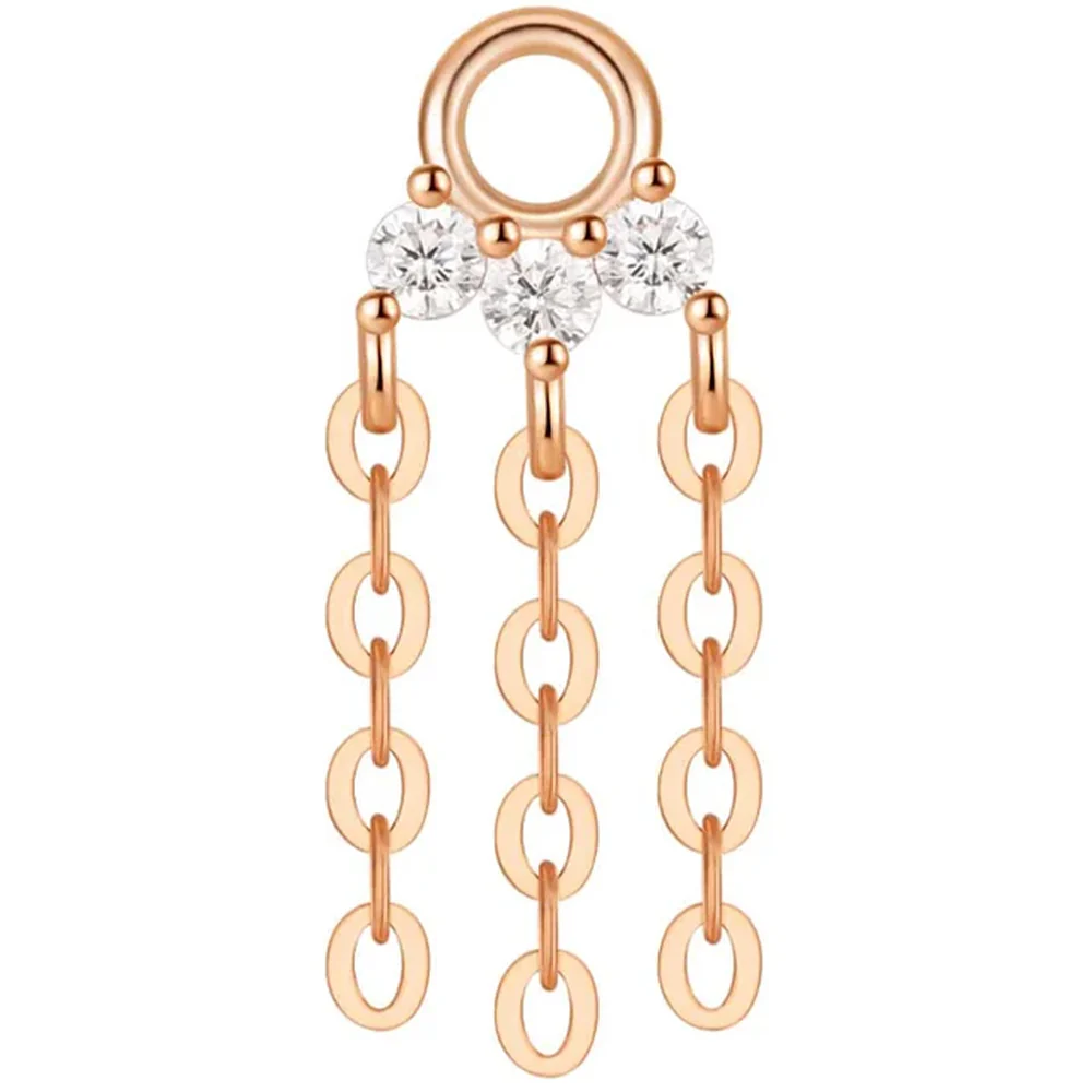 "Monarch" Charm in Gold with White CZ's - Image 5