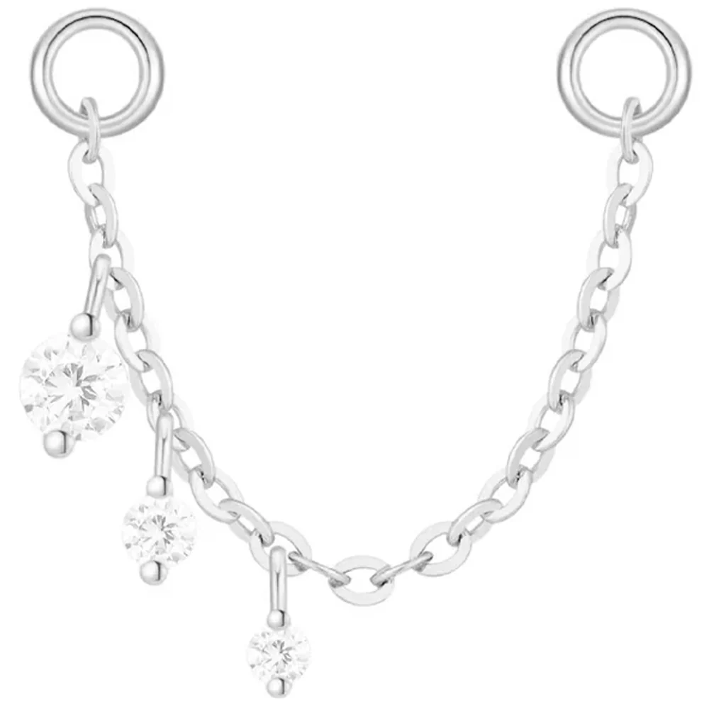 "Novella" Chain Attachment in Gold with White CZ's - Image 7