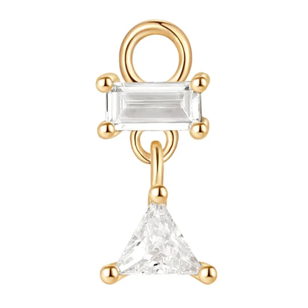 "Run It Back" Charm in Gold with White CZ's - Image 3