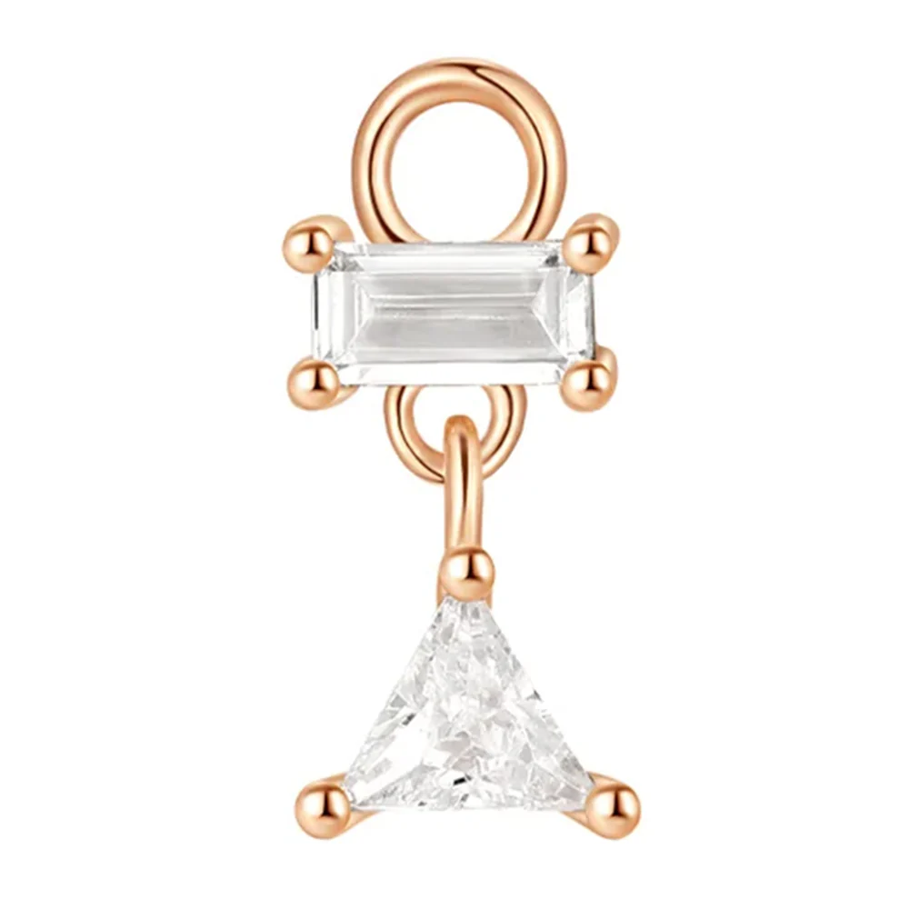 "Run It Back" Charm in Gold with White CZ's - Image 4