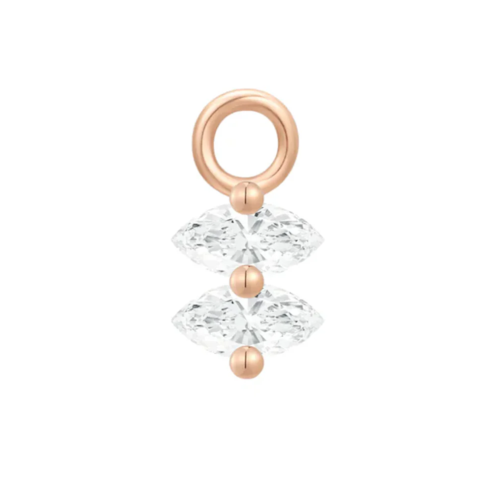 "Scout" Charm in Gold with White CZ's - Image 5