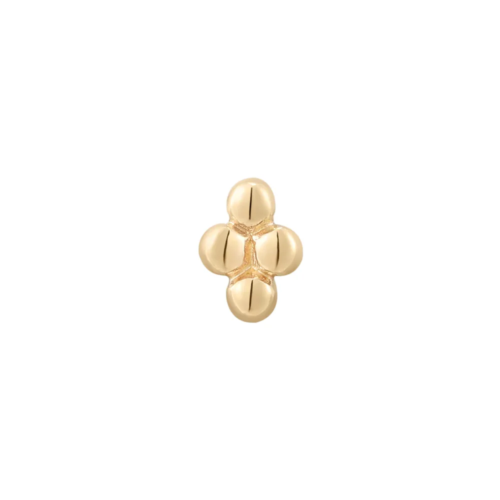 threadless: 4 Bead Rhombus End in Gold - Image 2