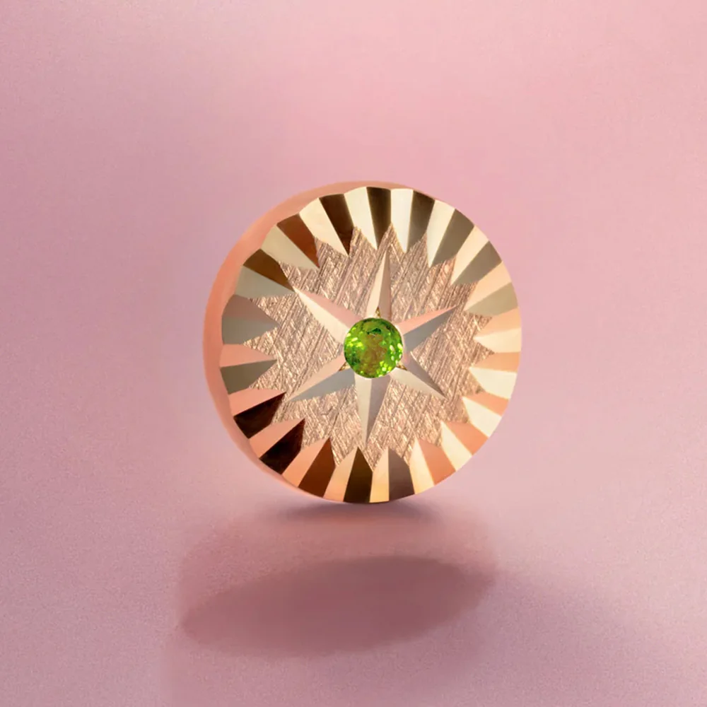 threadless: "Aspiration" End in Gold with Chrome Diopside - Image 2