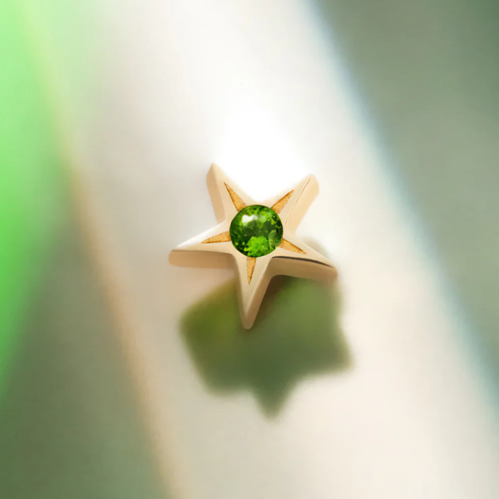threadless: "Atlas" End in Gold with Chrome Diopside - Image 2
