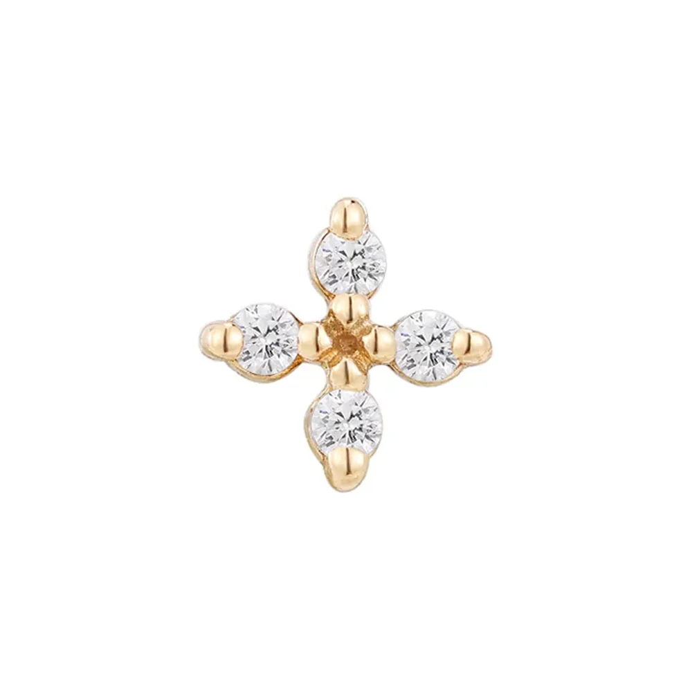 threadless: "Crux" End in Gold with Gemstones - Image 2