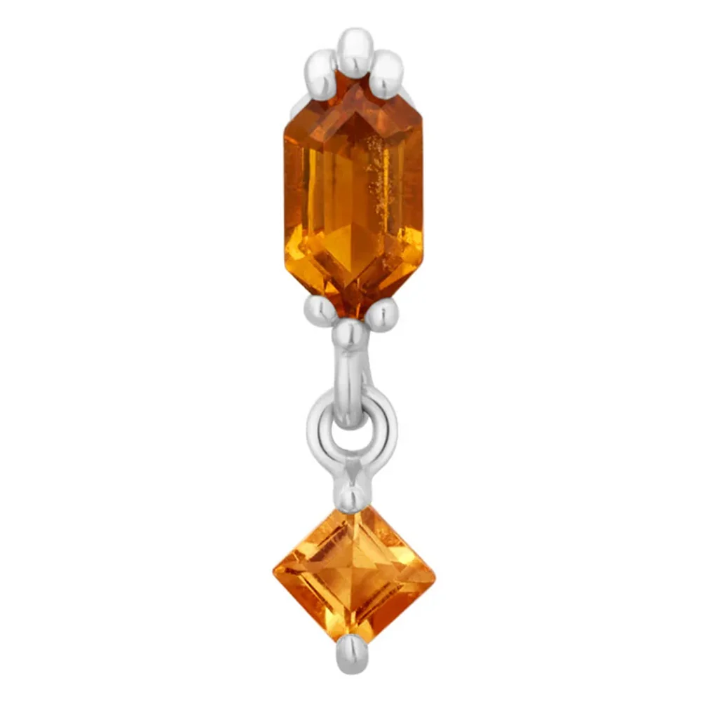 threadless: "Golden Hour" End with Dangle in Gold with Citrine - Image 4