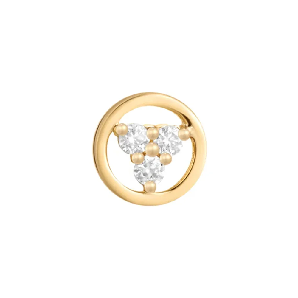threadless: "Inner Circle" End in Gold with Moissanite - Image 3