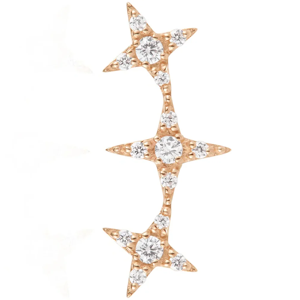 threadless: "Jackpot" End in Gold with White CZ's - Image 3