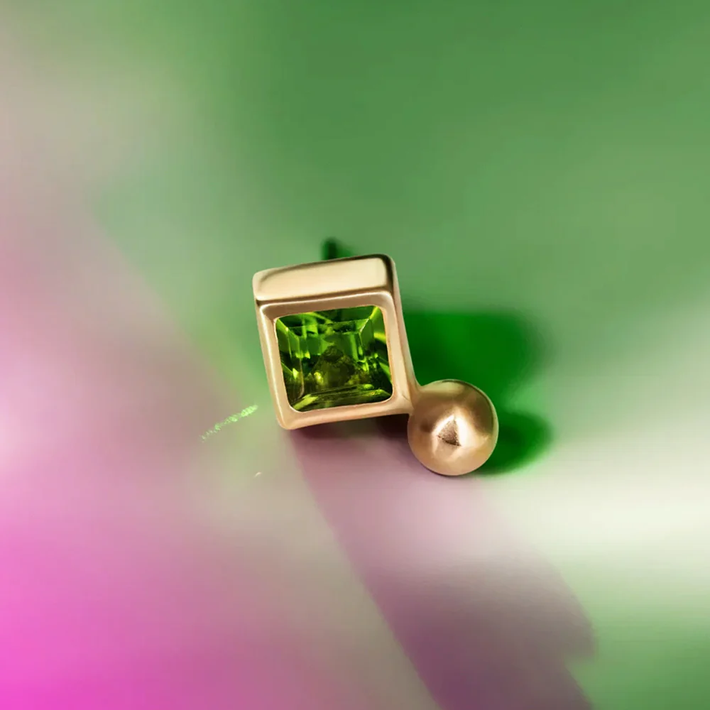 threadless: "Matcha" End in Gold with Chrome Diopside - Image 2