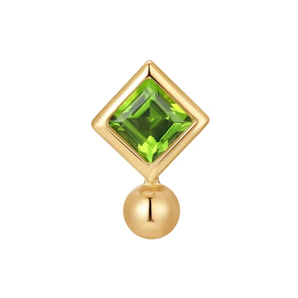 threadless: "Matcha" End in Gold with Chrome Diopside - Image 3