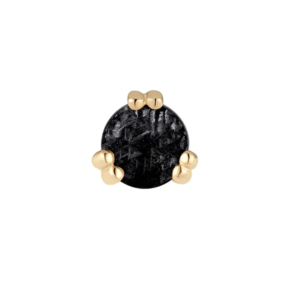 threadless: "Origin" End in Gold with Black Diamond - Image 3