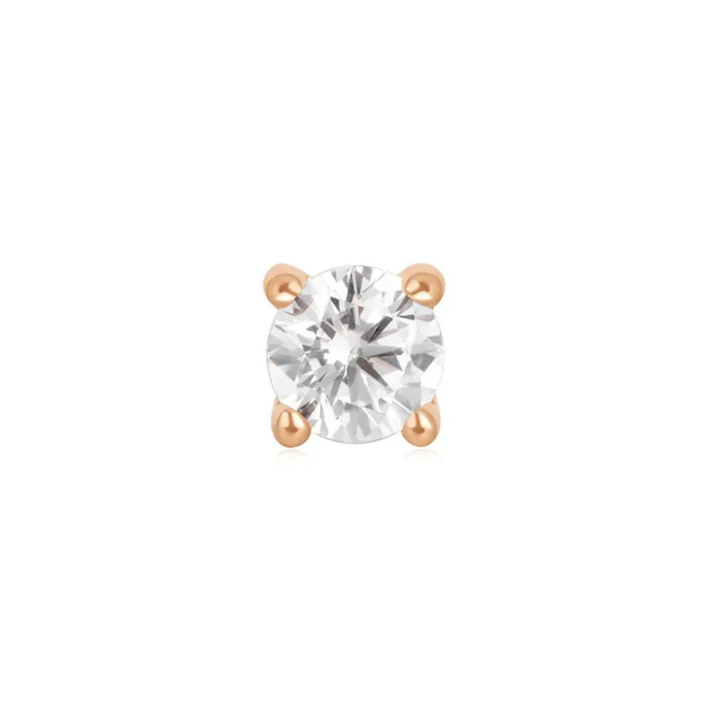 threadless: Prong Set End in Gold with Gemstone - Image 6
