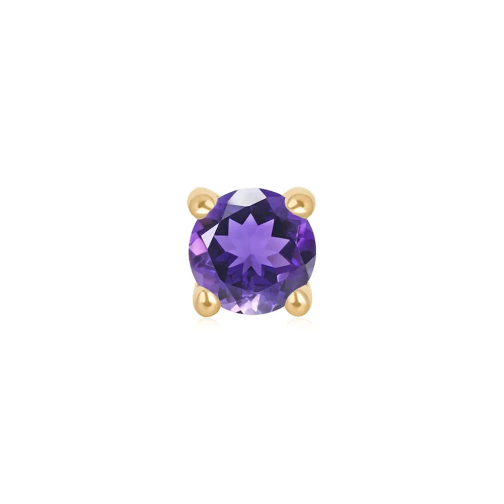 threadless: Prong Set End in Gold with Gemstone - Image 7
