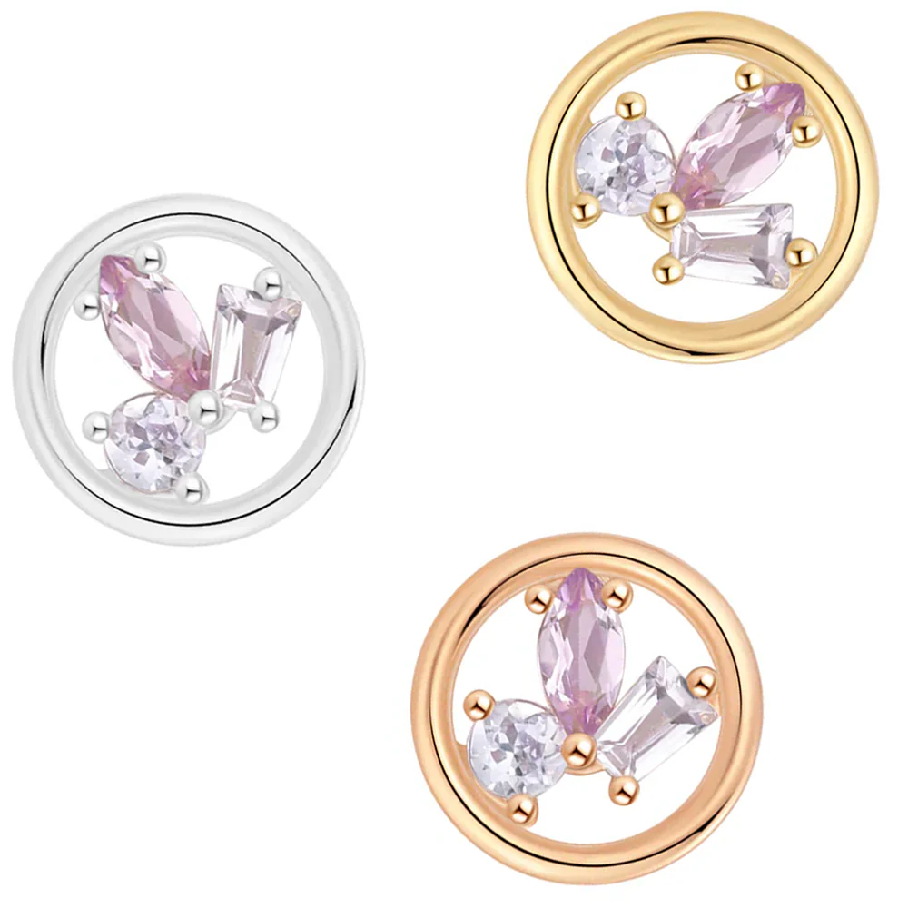 threadless: "Purple Haze" End in Gold with Tanzanite & Amethyst