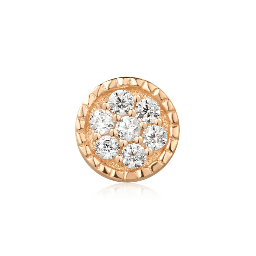 threadless: "Roulette" End in Gold with White CZ's - Image 5