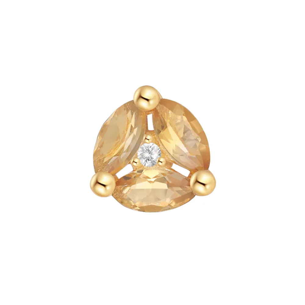 threadless: "Triple Threat" End in Gold with Gemstones - Image 6
