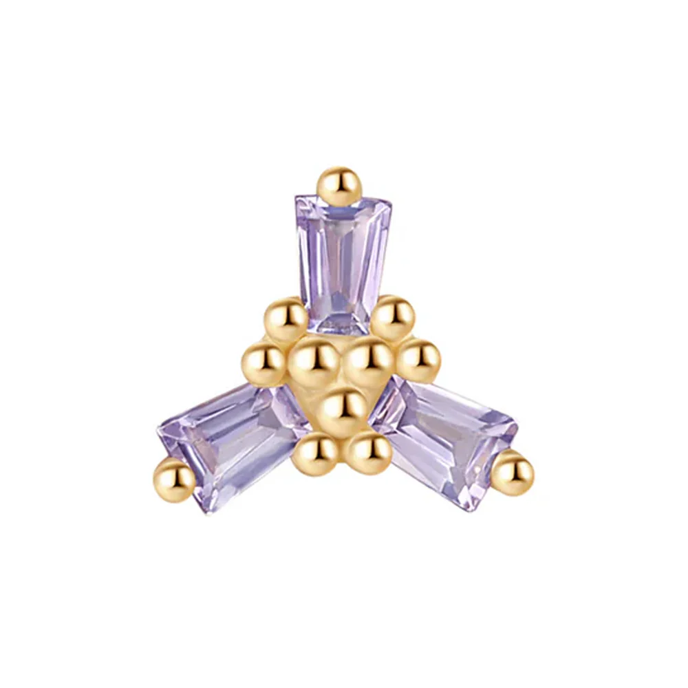 threadless: "Try Me" End in Gold with Tanzanite - Image 3
