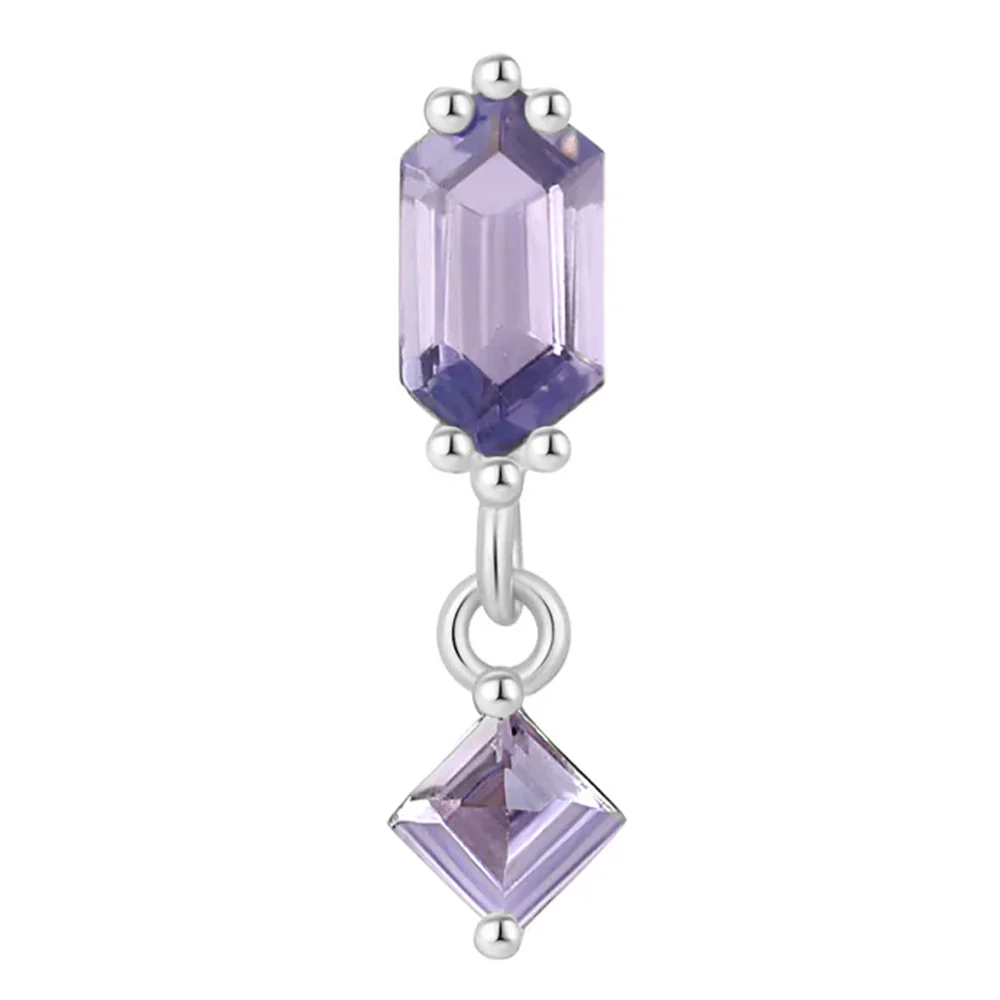 threadless: "Twilight Hour" End with Dangle in Gold with Tanzanite - Image 4