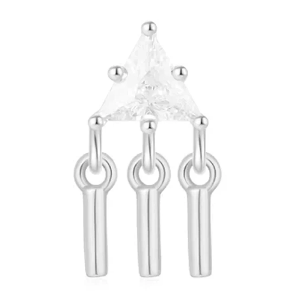 threadless: "VIP" End with Dangles in Gold with White CZ's - Image 3