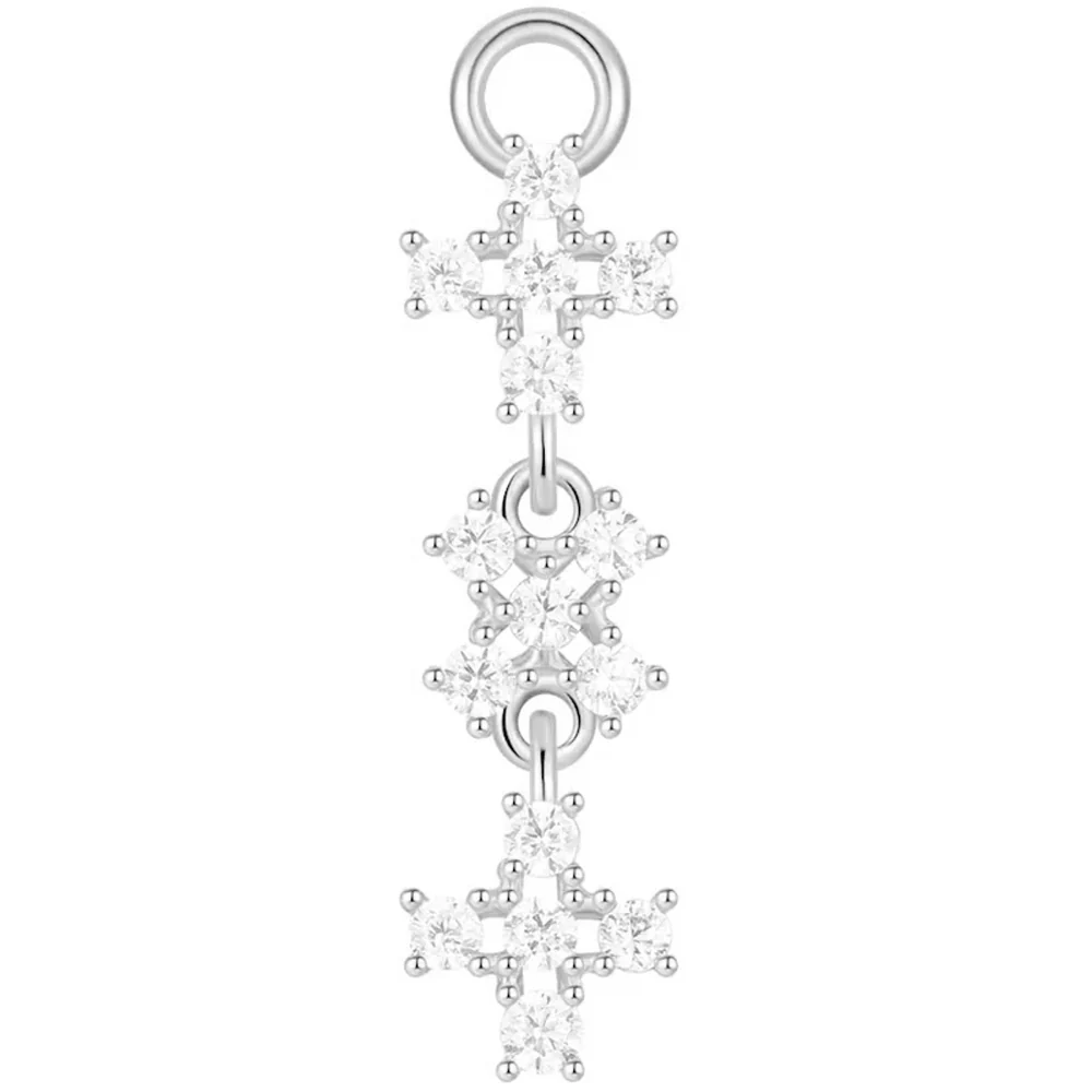 "Utopia" Charm in Gold with White CZ's