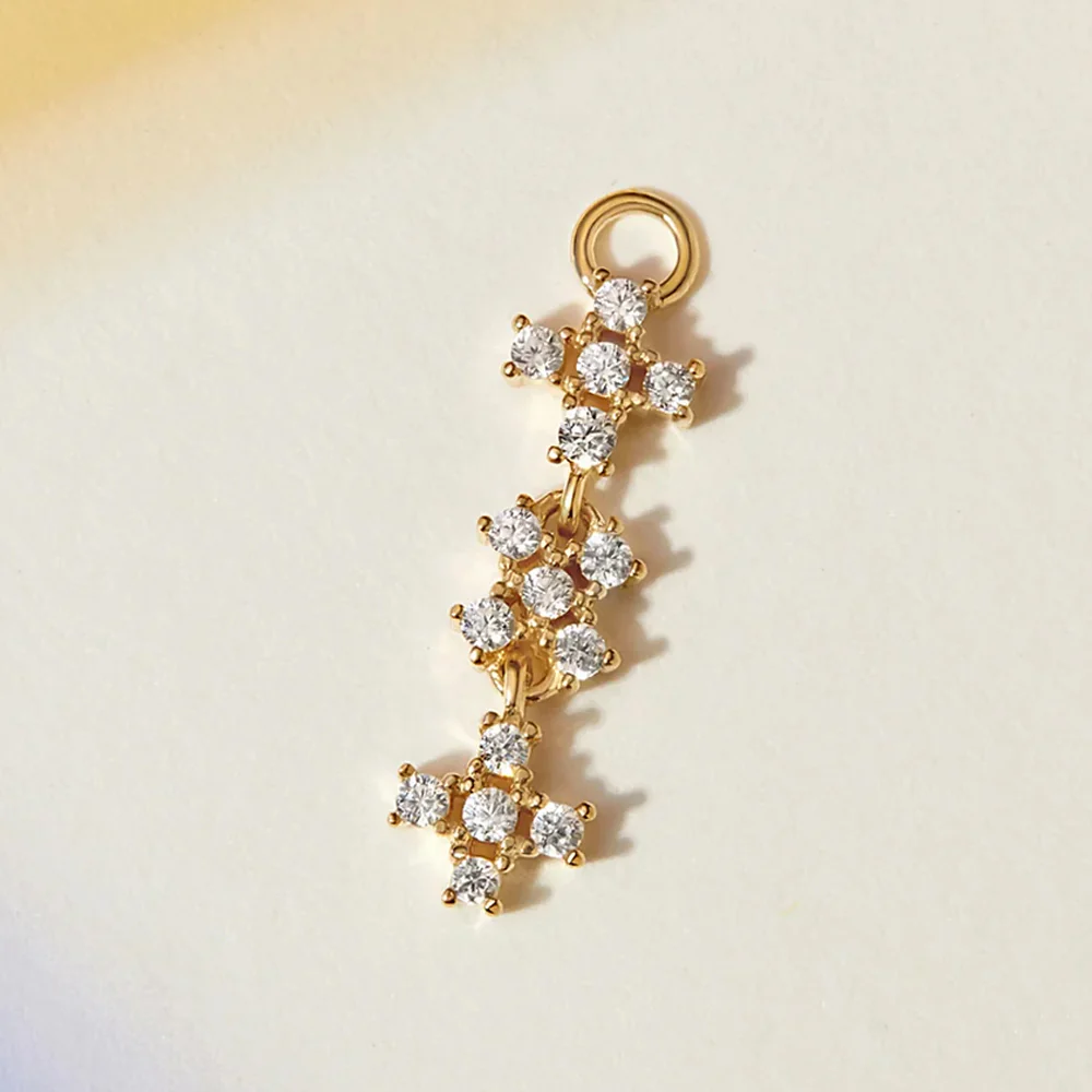 "Utopia" Charm in Gold with White CZ's - Image 2