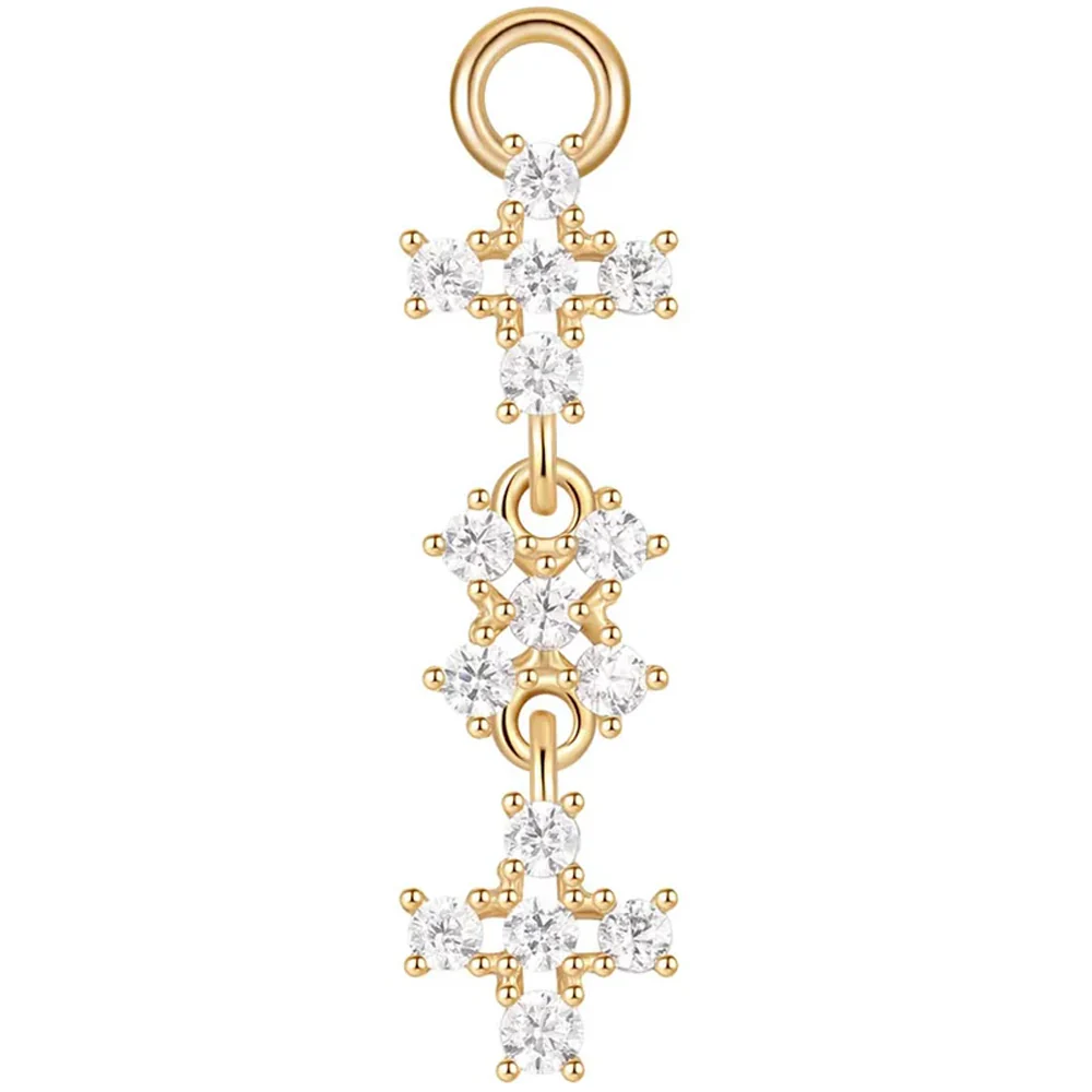 "Utopia" Charm in Gold with White CZ's - Image 3