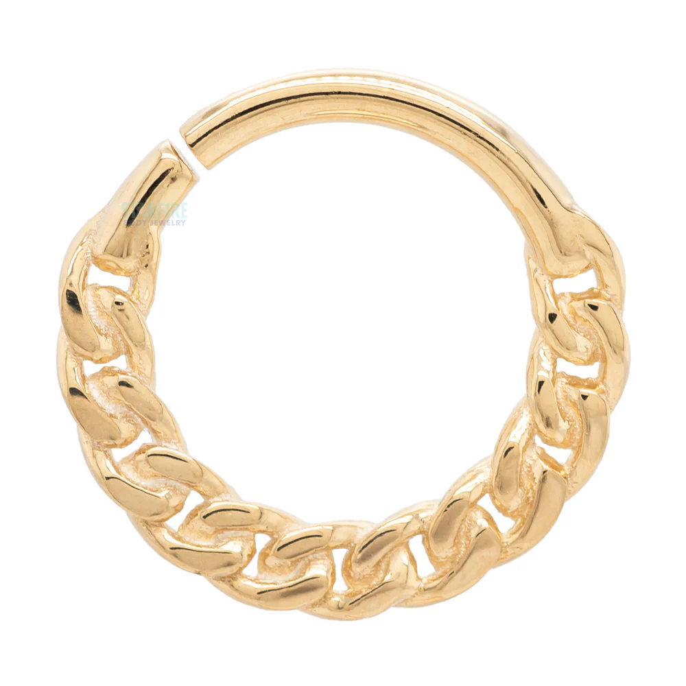 Flat Chain Continuous Ring in Gold - Image 3