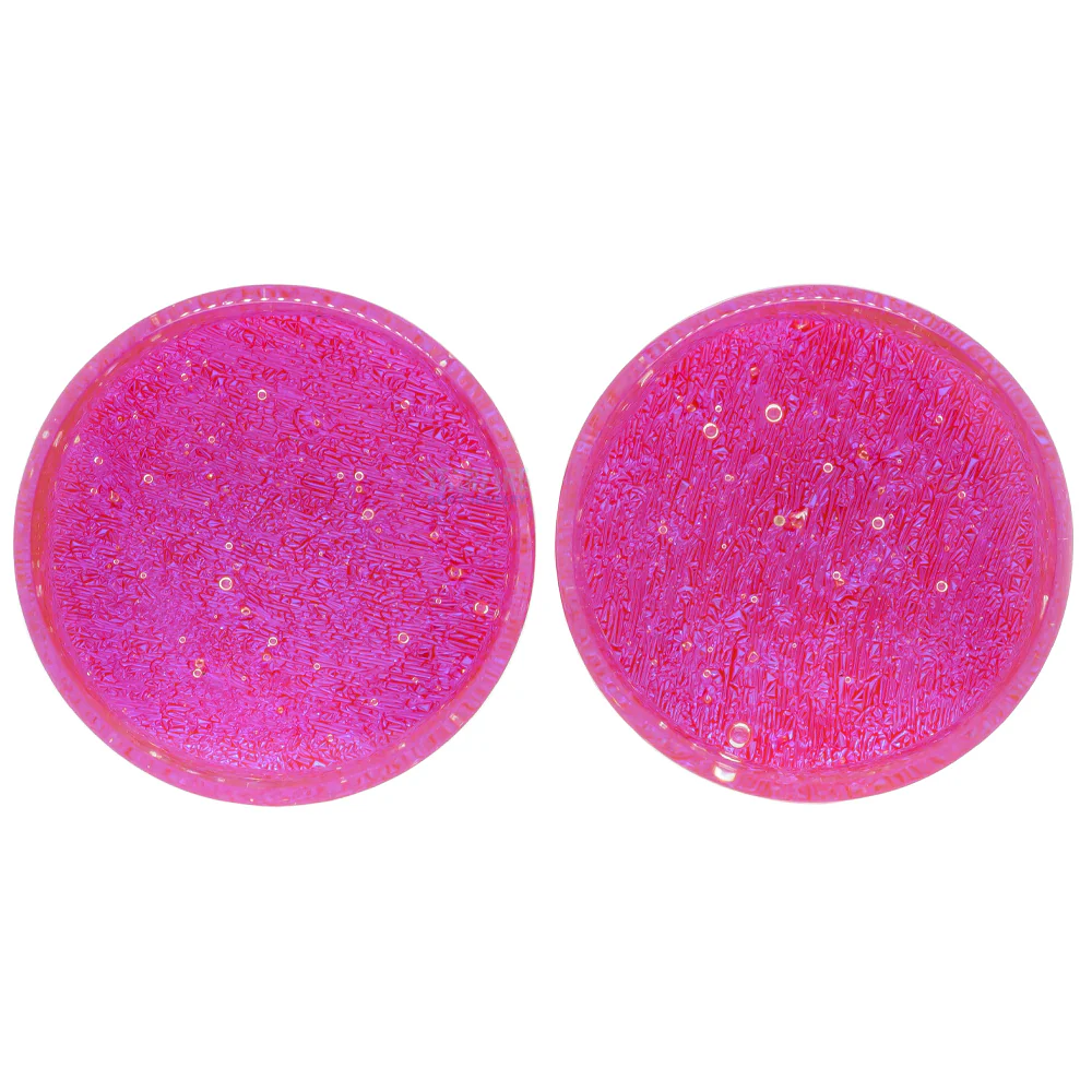 Fused Dichroic Glass Plugs - Magenta - Image 3