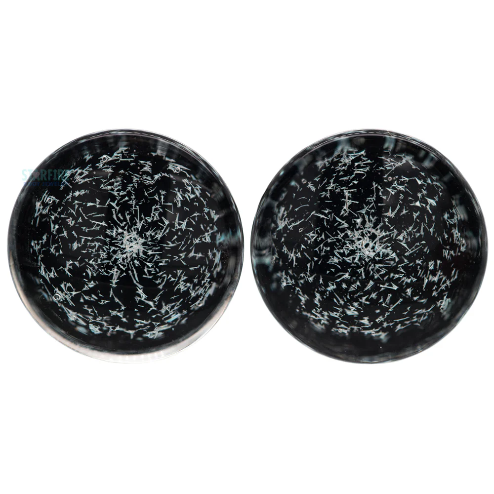 Galaxy Glass Plugs - Diamond on Black - Image 3