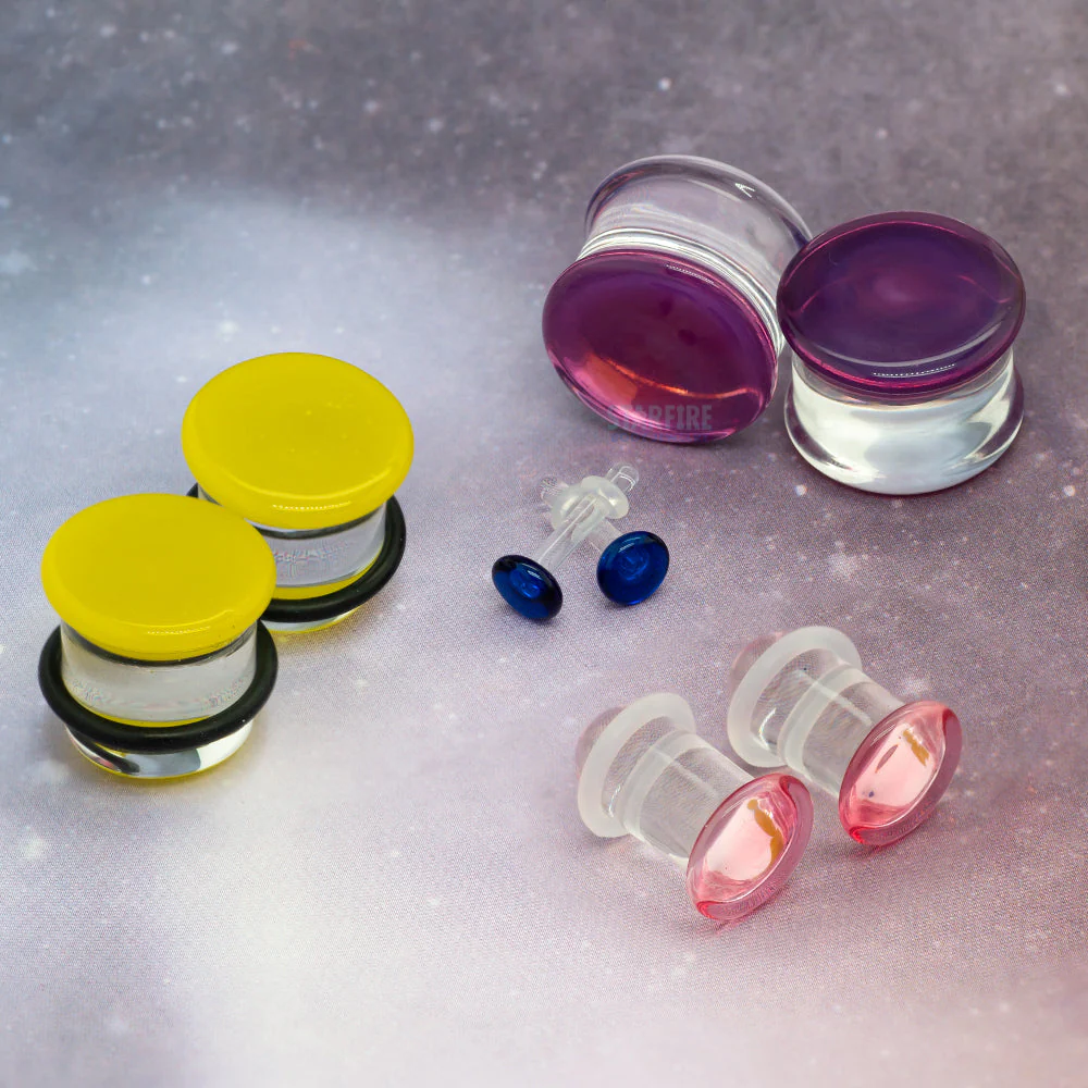 Glass Colorfront Plugs - Blueberry (Premium Color) - Image 3