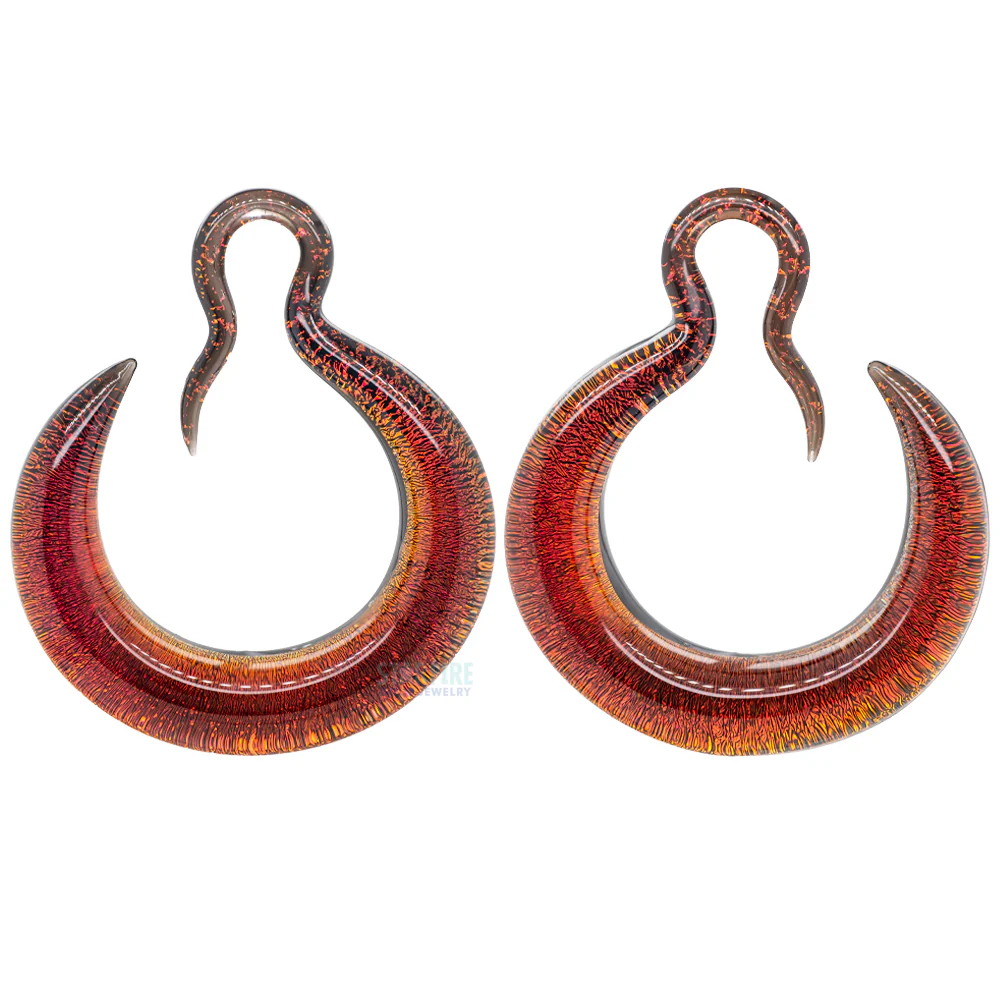 Crescent Dichroic Glass Hoop Weights - Image 24