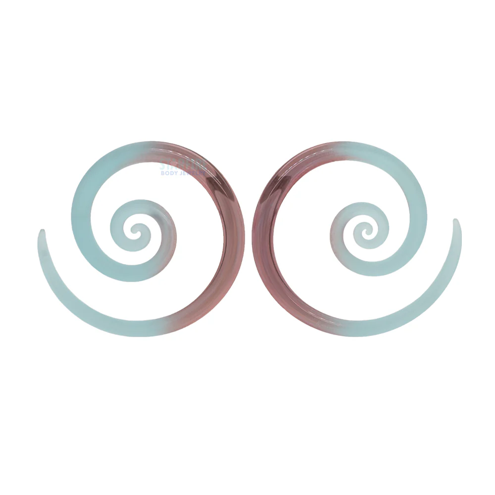 Glass Mini Spirals - Ice Seaglass