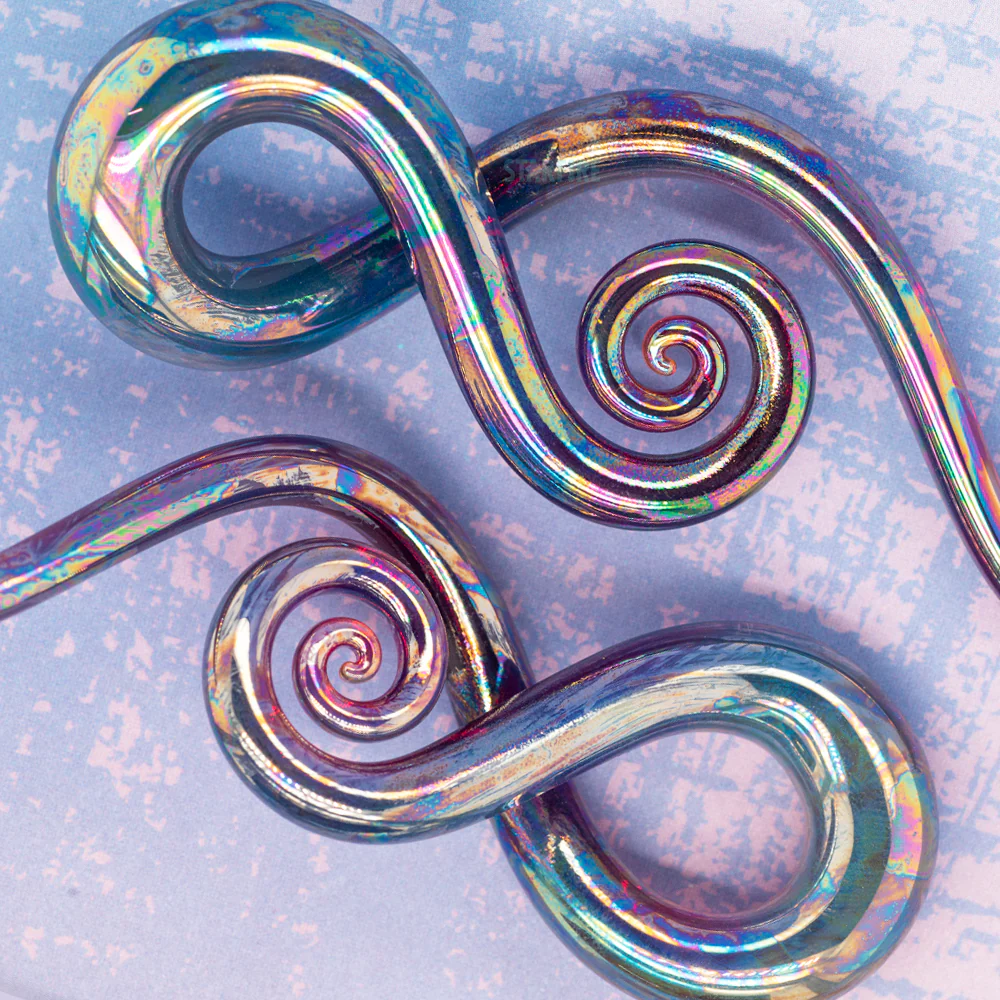 Glass Squids - Oil Slick Peacock Amber - Image 2