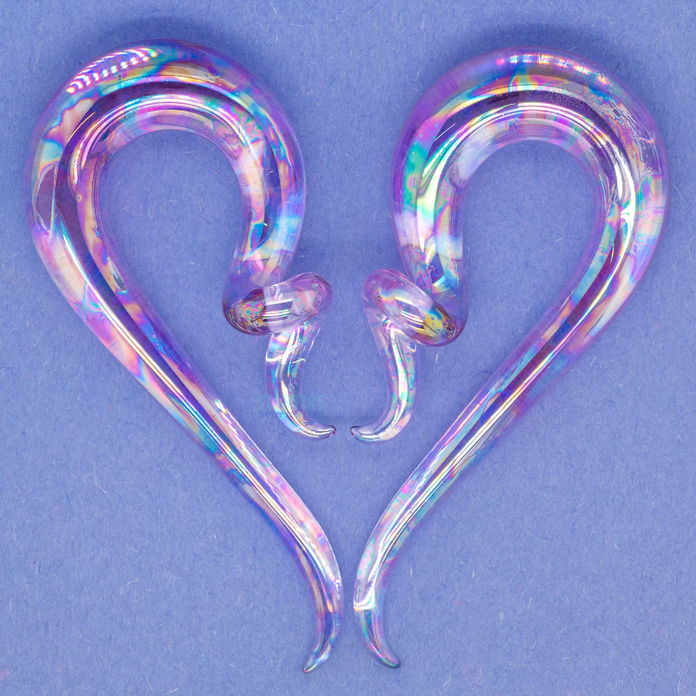 Glass Coiled Snakes - Oil Slick Purple Rain - Image 2