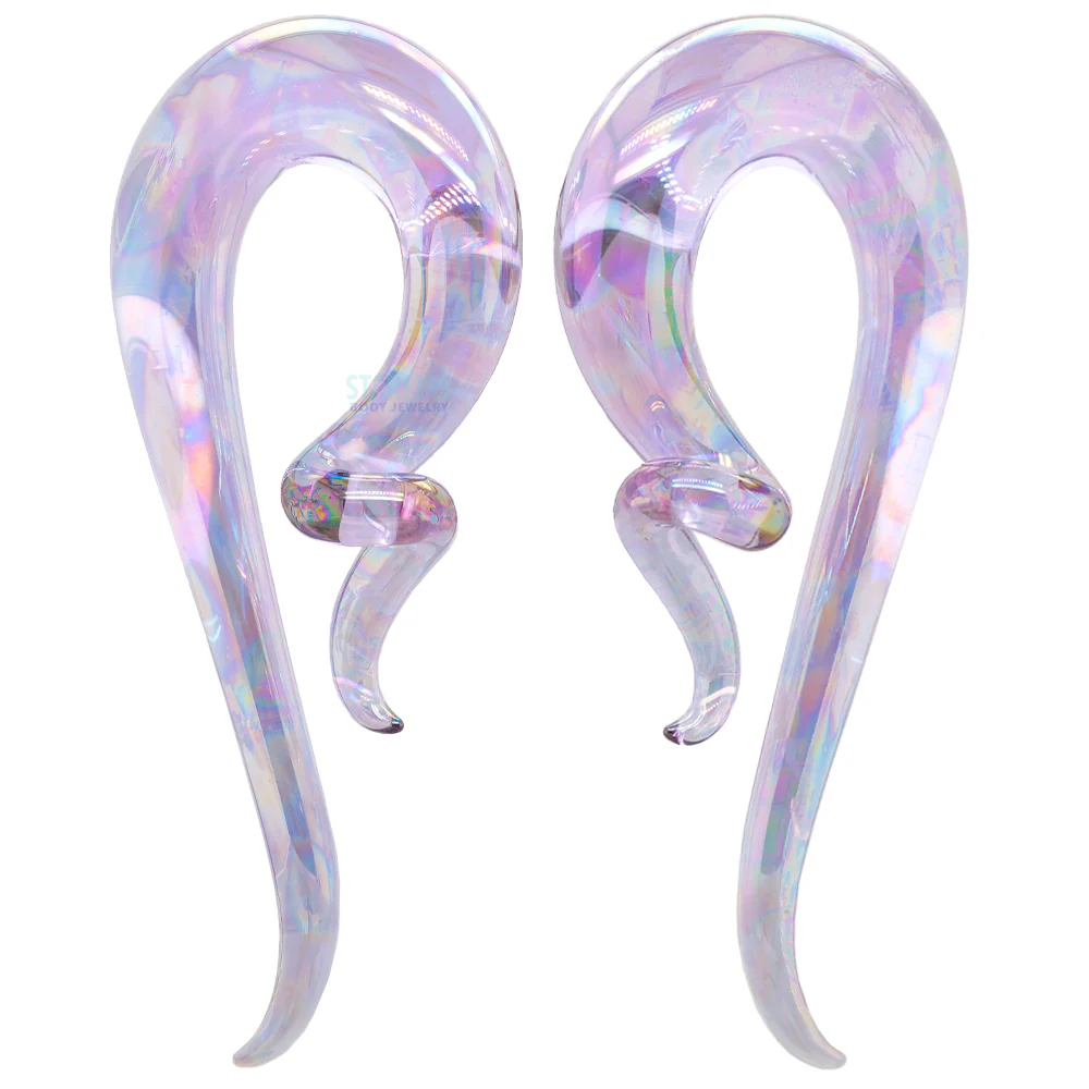 Glass Coiled Snakes - Oil Slick Purple Rain - Image 3