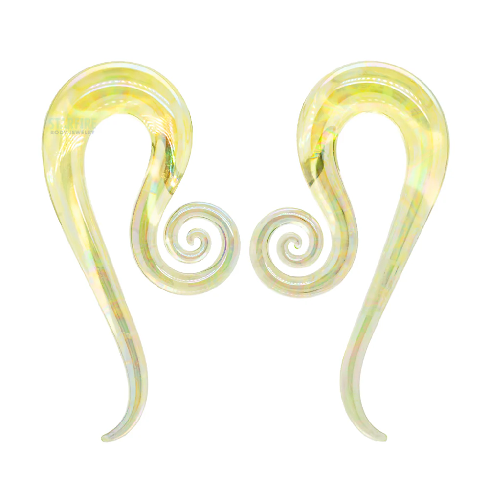 Glass Mini Leos - Oil Slick Uranium