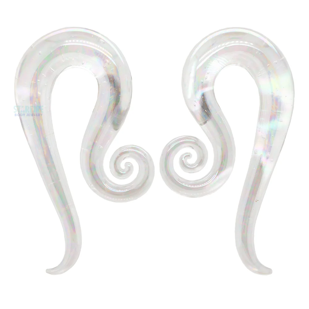 Glass Mini Leos - Oil Slick UV Clear Pink - Image 2