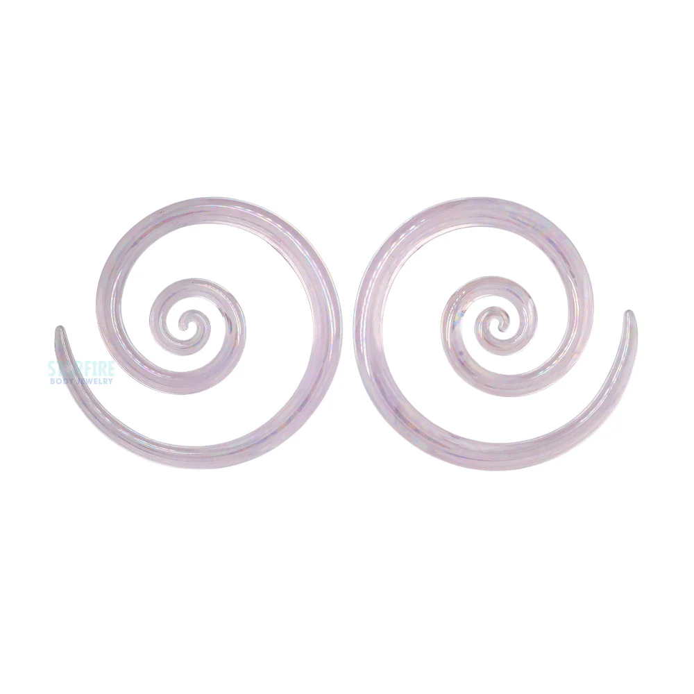 Glass Mini Spirals - Oil Slick Purple Slyme