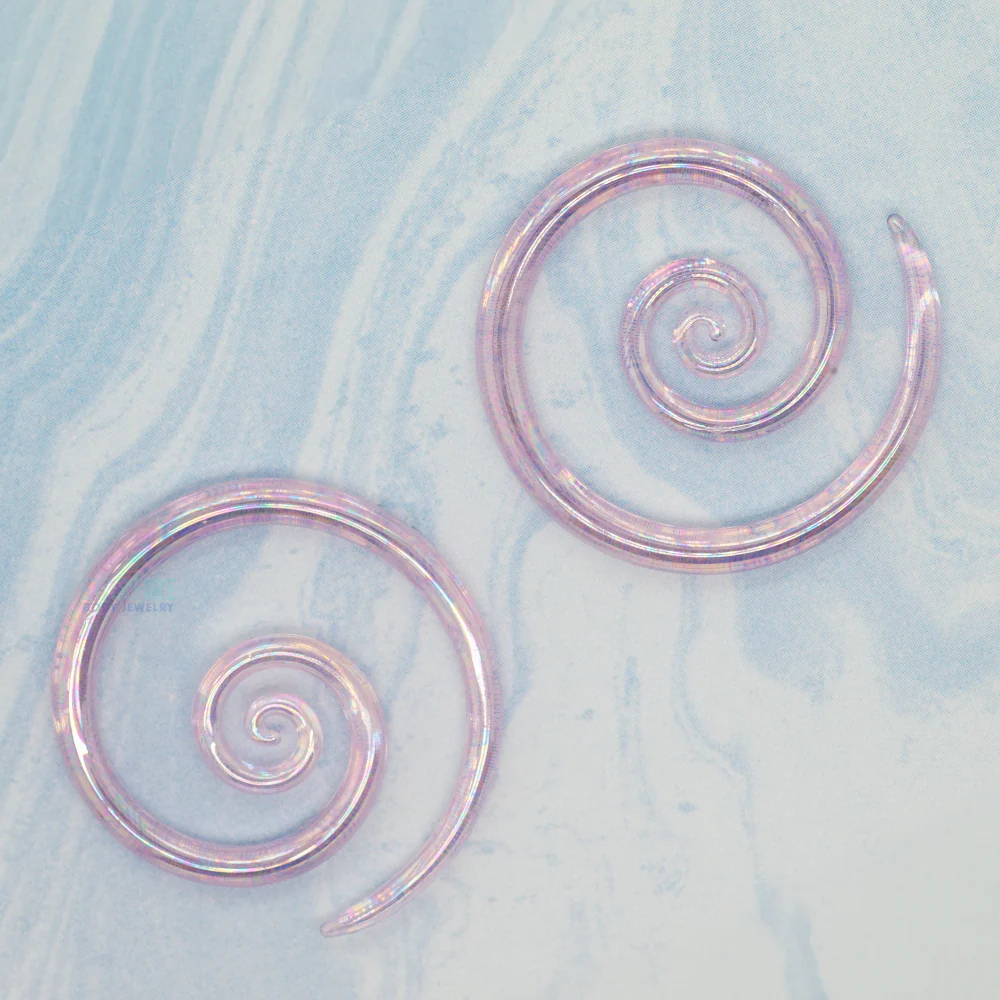 Glass Mini Spirals - Oil Slick Purple Slyme - Image 2